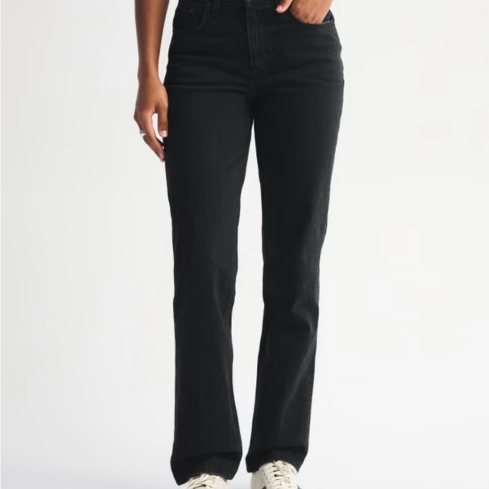 Abercrombie & Fitch The 90’s Straight Mid Rise Jeans, Curve Love